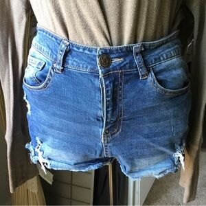 Paris Blues Distressed Blue Jean Shorts